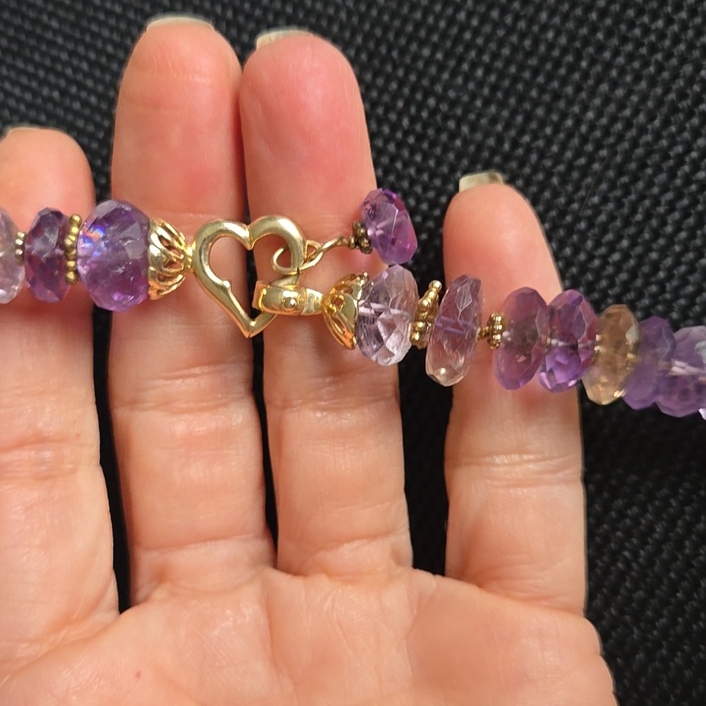 14KT Faceted Ametrine Necklace - Picture 7 of 11